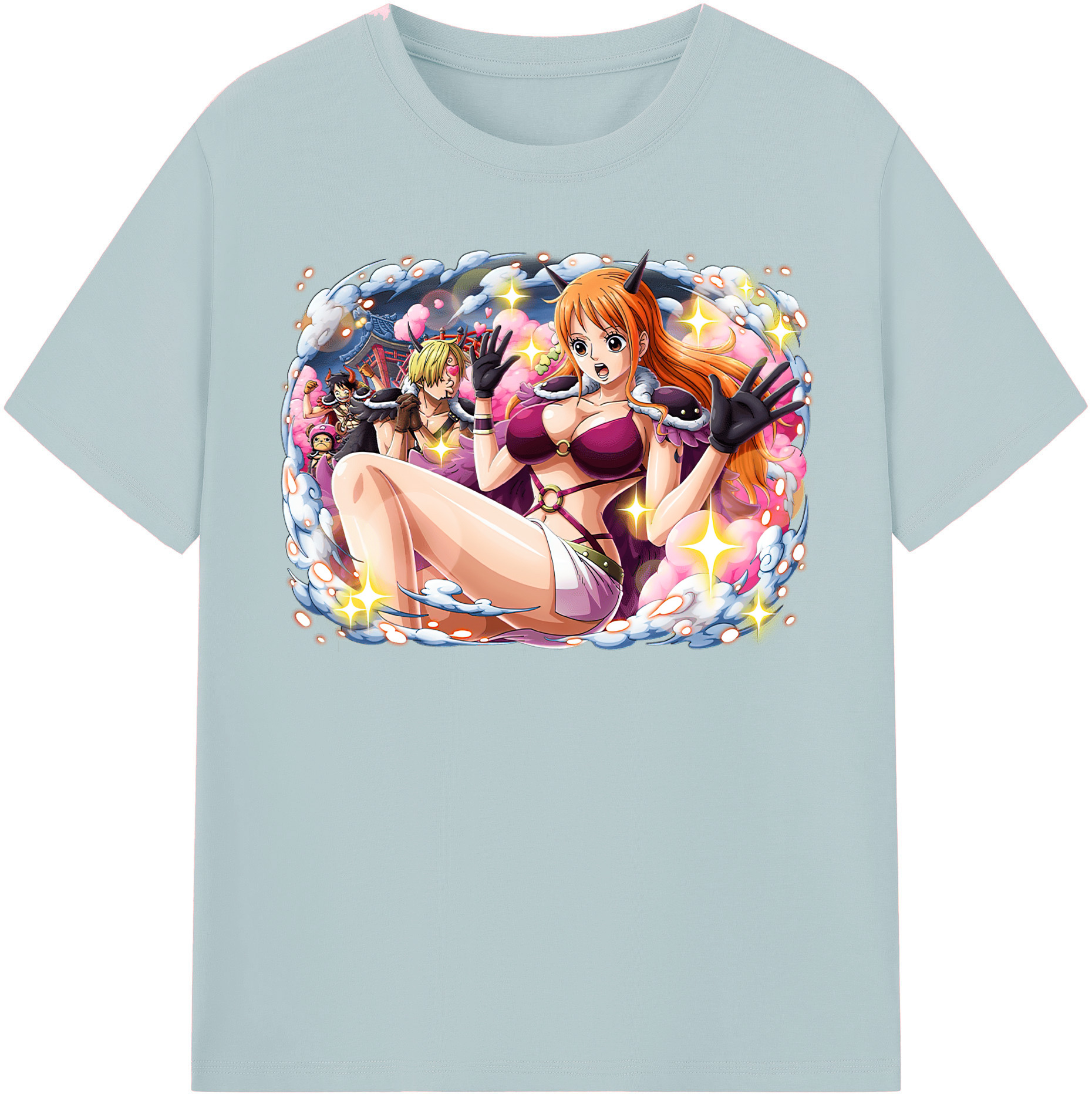 ワンピース ナミ ONE PIECE Nami 綿100％半袖Tシャツ（フロントプリント）